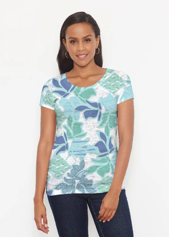 camisoles for womenSail Blue (8087) ~ Short Sleeve Scoop Shirt