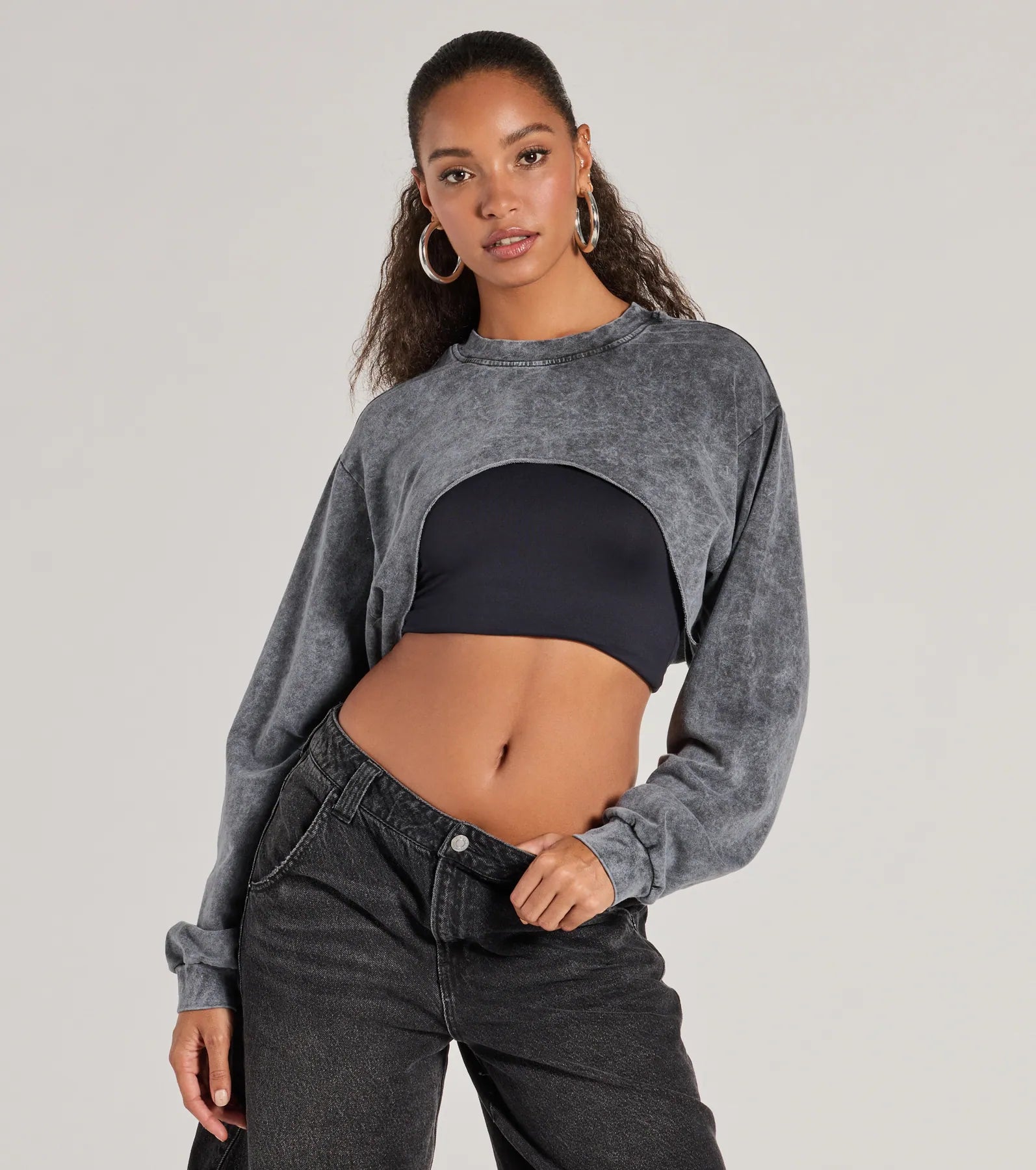 women's tops for those who want to stay cool and chic during warmer weatherComfy Cozy Washed Knit Pull-Over Topper