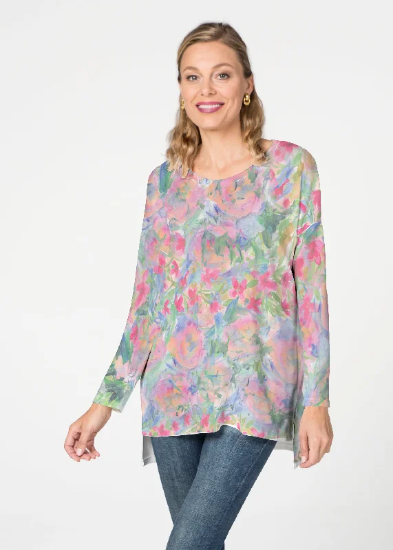 women's tops with geometric patternsPenelope (17255) ~ Slouchy Butterknit Top