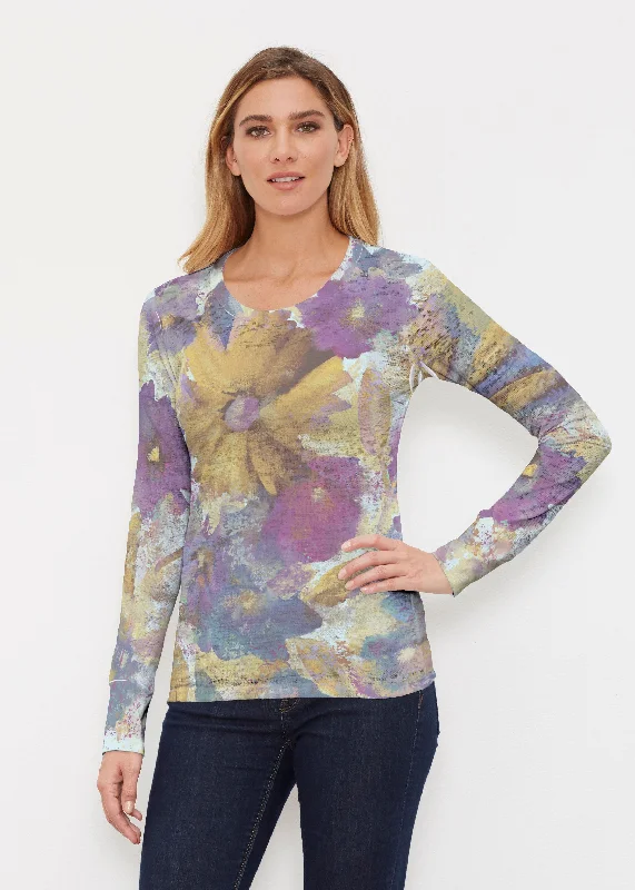 women's tops for bridal showers and baby showersMaya (17266) ~ Thermal Long Sleeve Crew Shirt