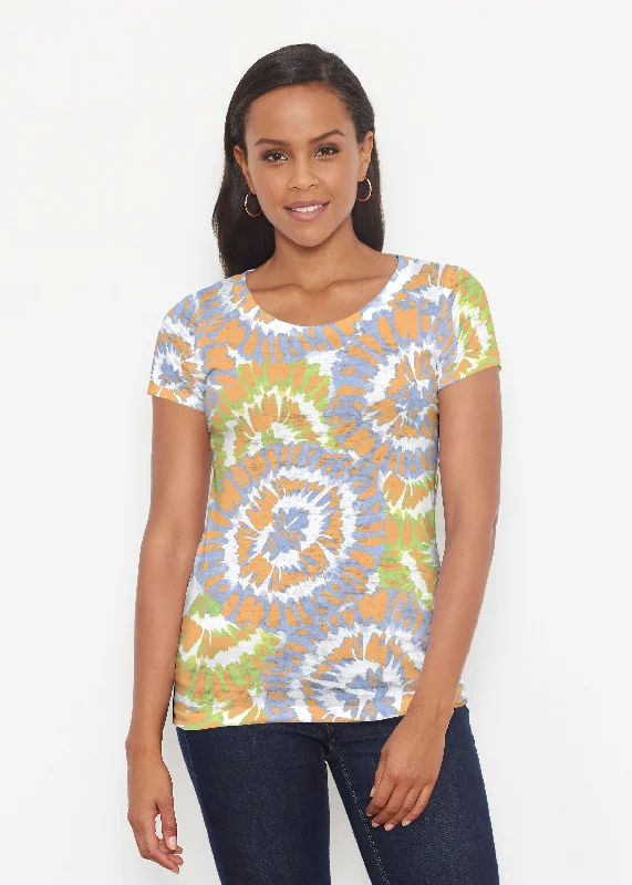 women's tops with sleeveless designsFunky Town (17277) ~ Short Sleeve Scoop Shirt