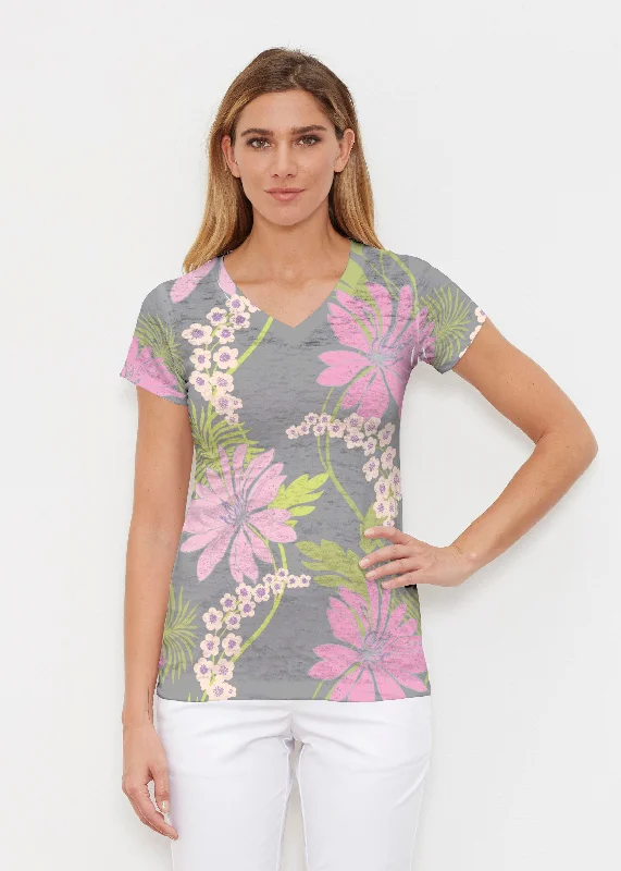 women's tops for those who love to experiment with fashionLeeLee (14304) ~ Signature Cap Sleeve V-Neck Shirt