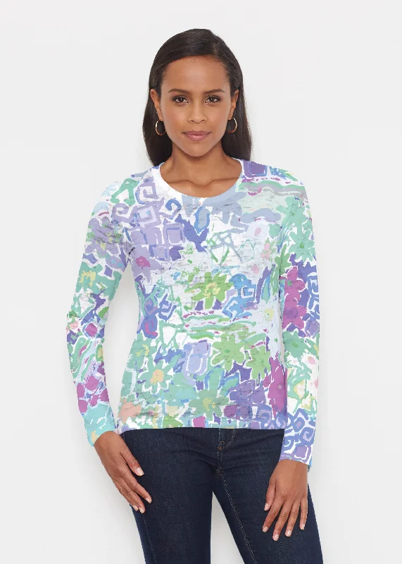 women's tops for those who want to stay on top of the latest fashion trends and wear pieces that are both stylish and on-trendFloral Graffiti (19210) ~ Signature Long Sleeve Crew Shirt