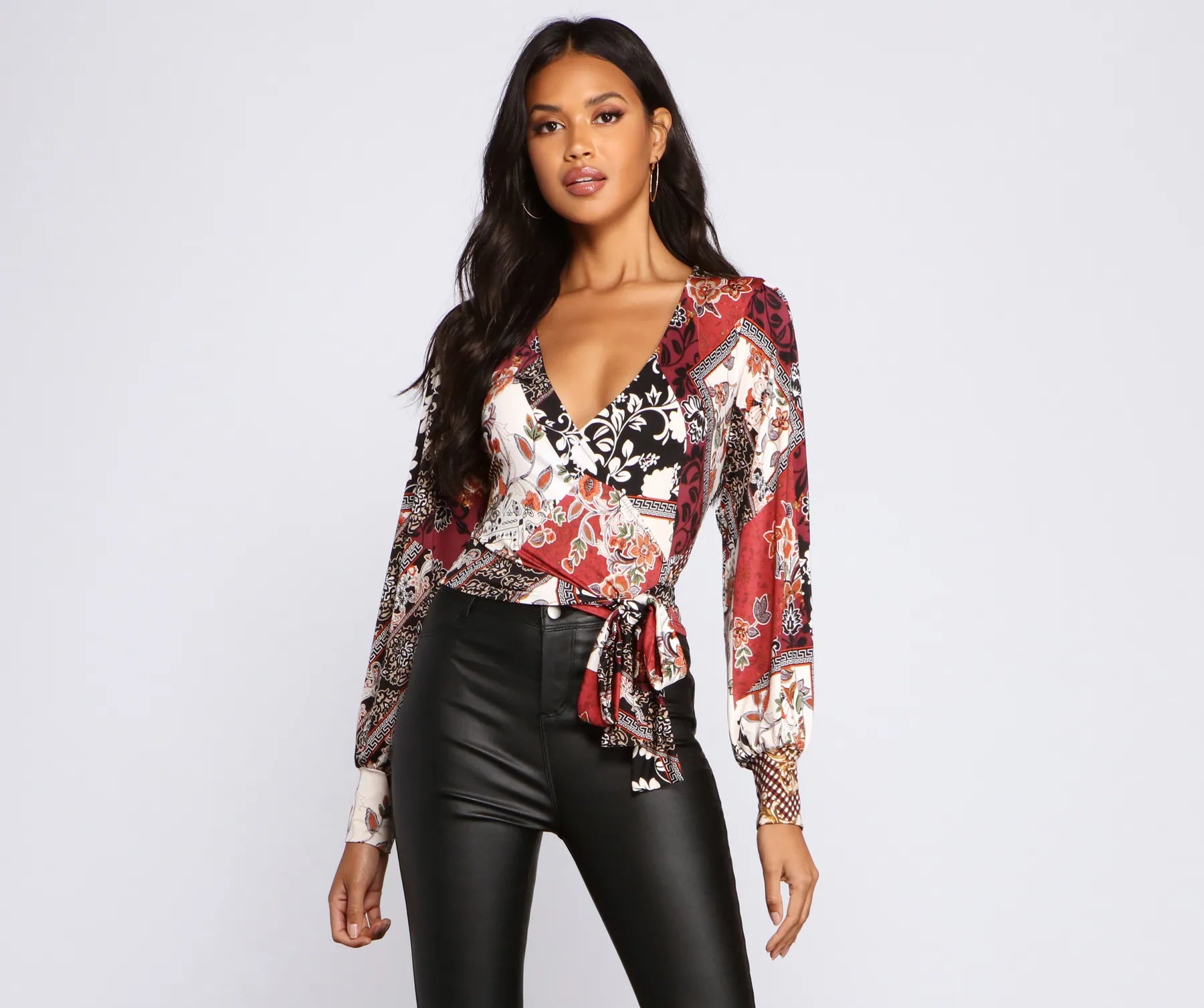 cozy women's tops for fall and winterWrapped In Bohemian Glam Top