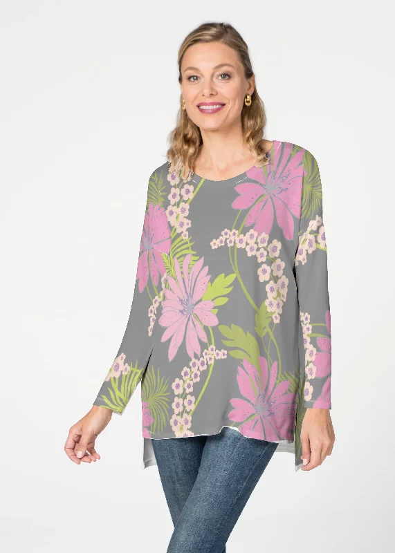 women's tops with geometric patternsLeeLee (14304) ~ Slouchy Butterknit Top