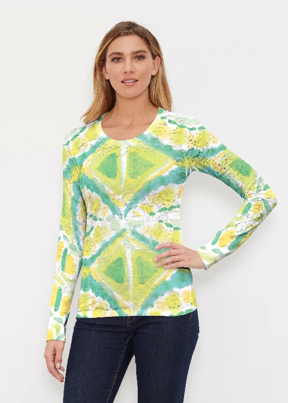 women's tops for casual FridaysLimeade (17272) ~ Thermal Long Sleeve Crew Shirt