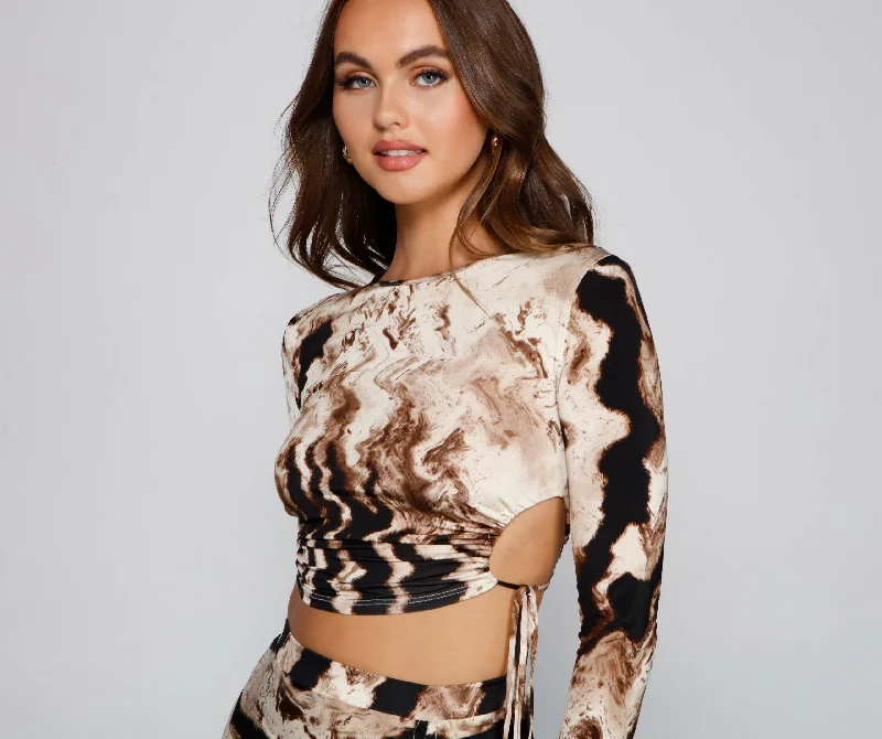 women's tops for those who want to create stylish and put-together outfits without spending a fortuneTrendy Behavior Cutout Crop Top