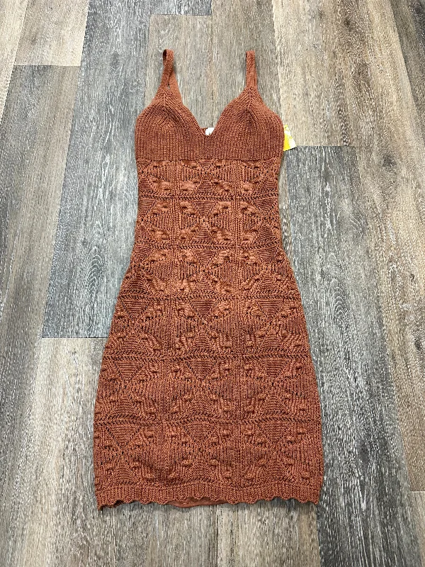 Lace DressDress Sweater By Heartloom In Brown, Size: S